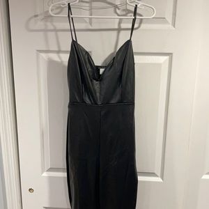 Fashion Nova Going Wild Faux Leather Jumpsuit